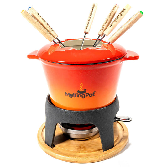 Melting Pot Ombre Fondue Set with Witty Fondue Forks