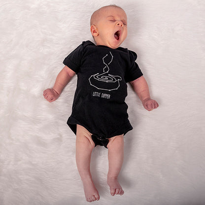 Yawning Baby in Little Dipper Onesie