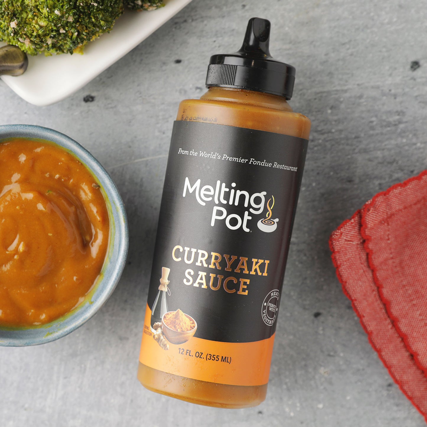 Curryaki Sauce on Slate Table